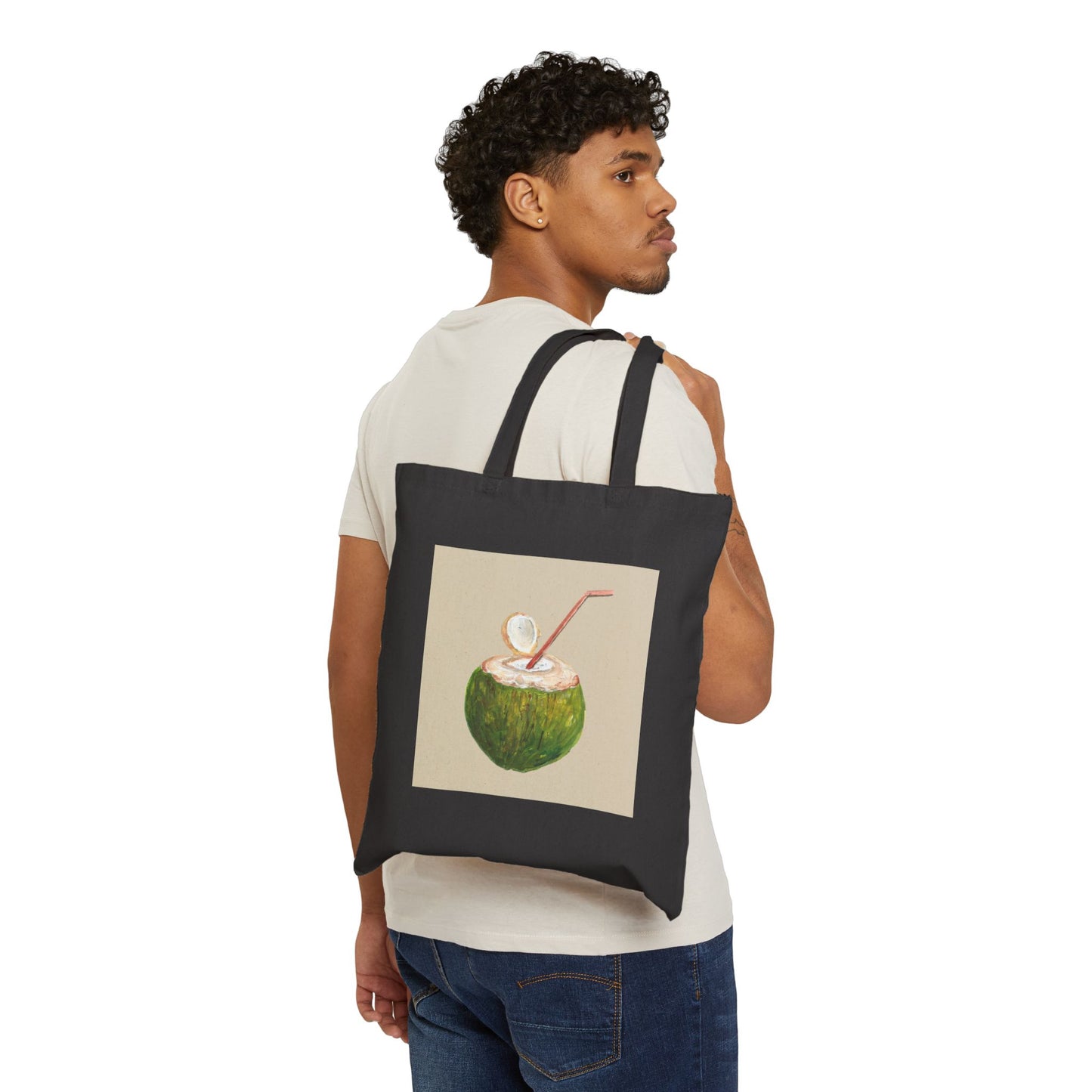 Tropical Coconut Tote Bag - Eco-Friendly Cotton