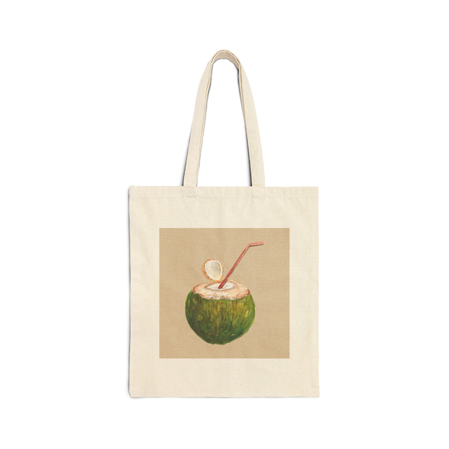 Tropical Coconut Tote Bag - Eco-Friendly Cotton