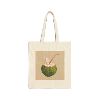 Tropical Coconut Tote Bag - Eco-Friendly Cotton