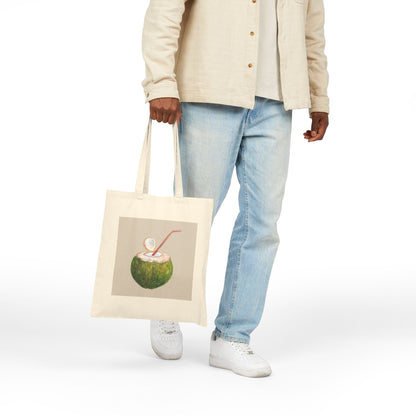 Tropical Coconut Tote Bag - Eco-Friendly Cotton