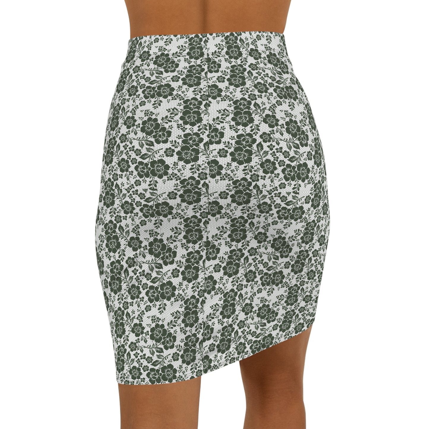 Floral Mid-Waist Elegant Skirt