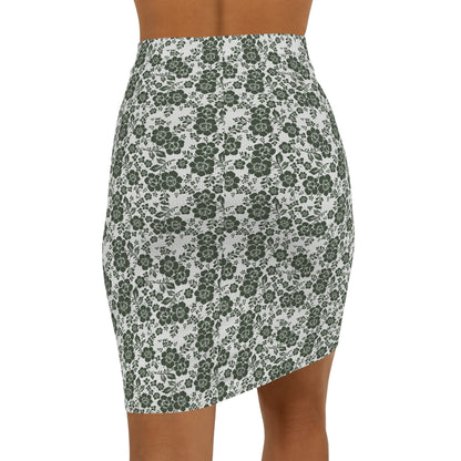 Floral Mid-Waist Elegant Skirt