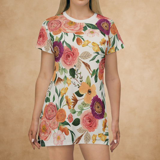Floral Design Casual Dress
