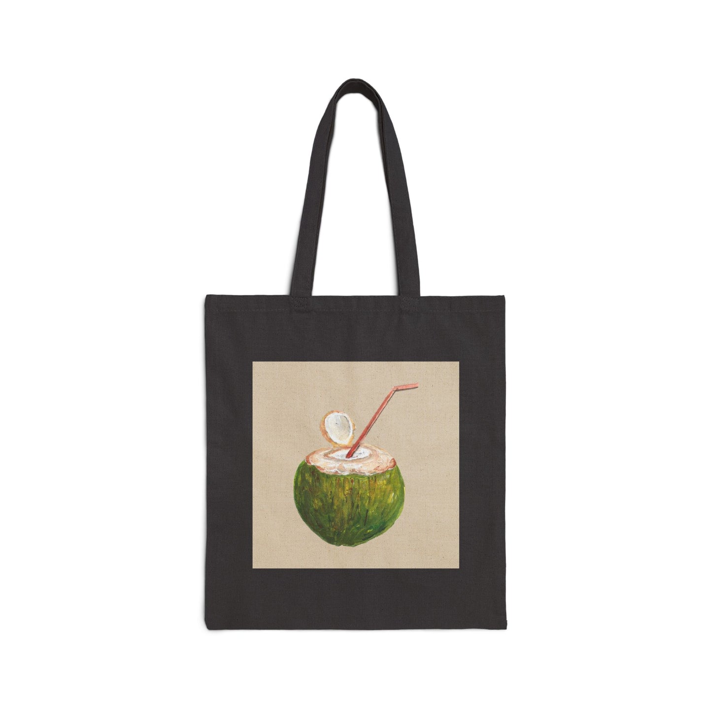Tropical Coconut Tote Bag - Eco-Friendly Cotton