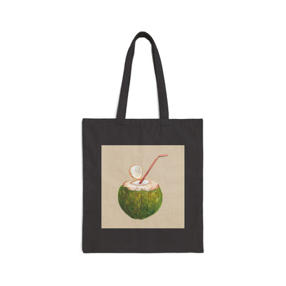 Tropical Coconut Tote Bag - Eco-Friendly Cotton